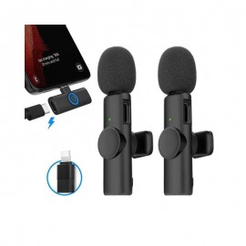 Microphone Double Sans Fil K9 2en1 Lightning + Type-C