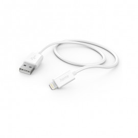 Cable USB-A Vers Lightning Hama 1M - Blanc
