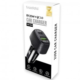 Chargeur Voiture Traxdata Avec double Port USB-C 20W + USB 38W Fast Charger