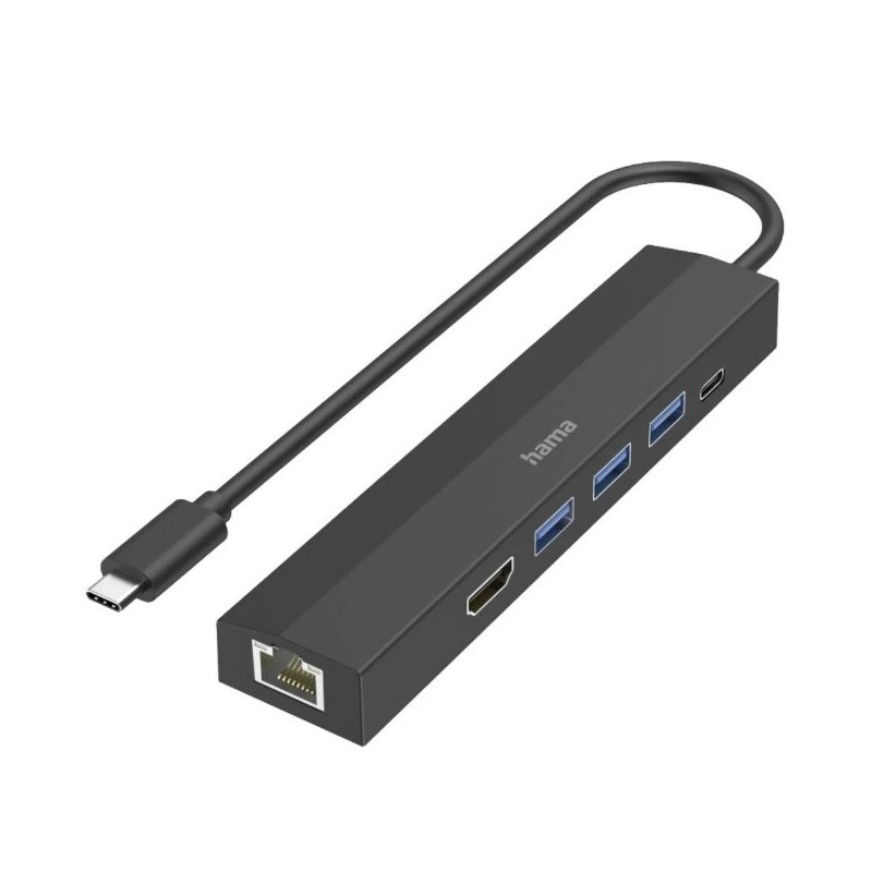 Hub USB-C Hama  6 Ports 3 USB-A / USB-C / HDMI / ETHERNET