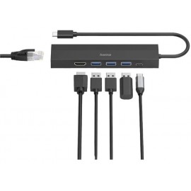 Hub USB-C Hama  6 Ports 3 USB-A / USB-C / HDMI / ETHERNET