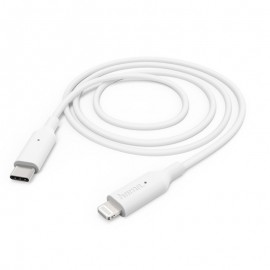 Cable USB-C Vers Lightning Hama 1M - Blanc