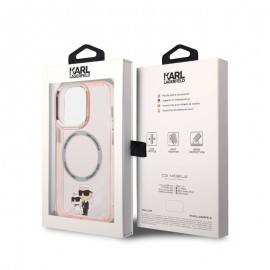 Coque Karl Lagerfeld Pour iPhone 14 Pro Max Compatible MagSafe - Pink