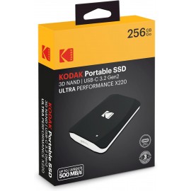 SSD Portable KODAK 256GB USB-C 3.2 Gen2