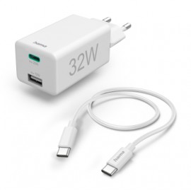 Chargeur Rapide hama Mini avec USB-C & TYPE-C Power Delivery (PD) 32W