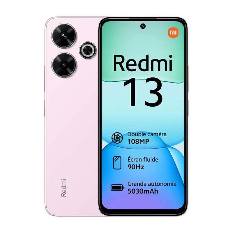 Smartphone Redmi 13 128Go + 8Go Pink Smartphone Redmi 13 128Go + 8Go Pink