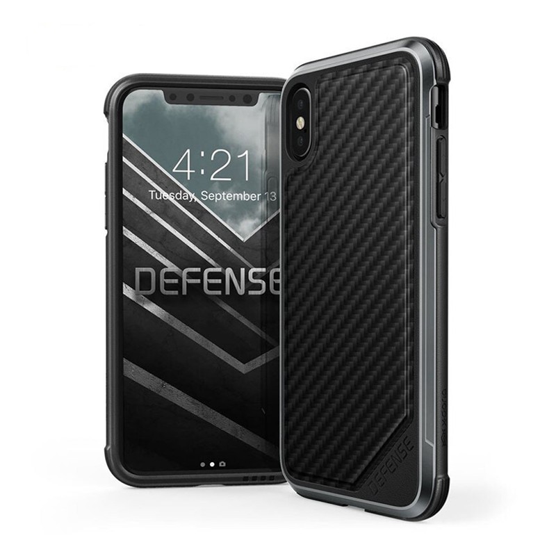 Etui iPhone X Defense Lux - X-Doria - Noir