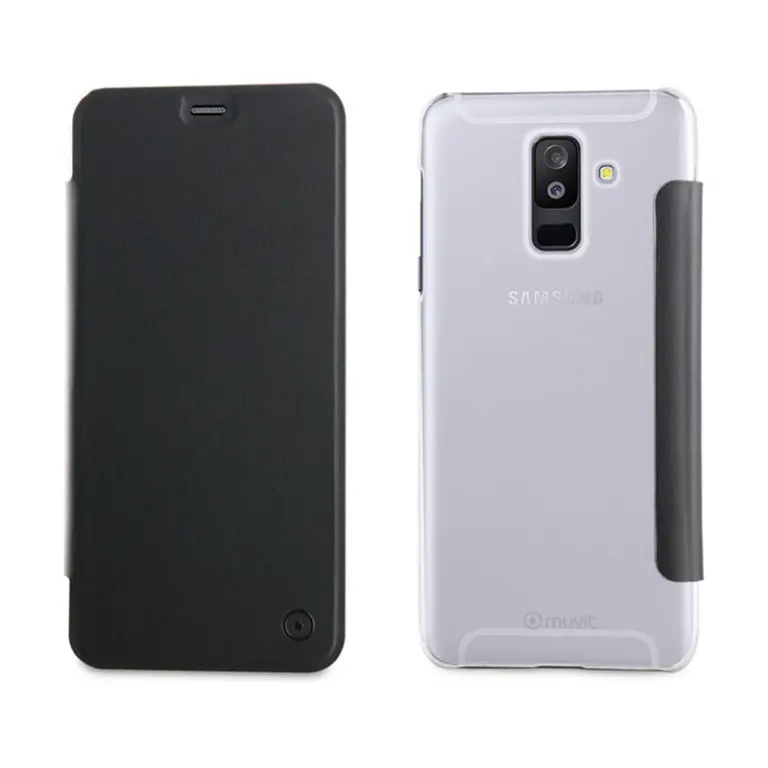 Muvit Etui Folio Noir - Samsung Galaxy A6+ 2018