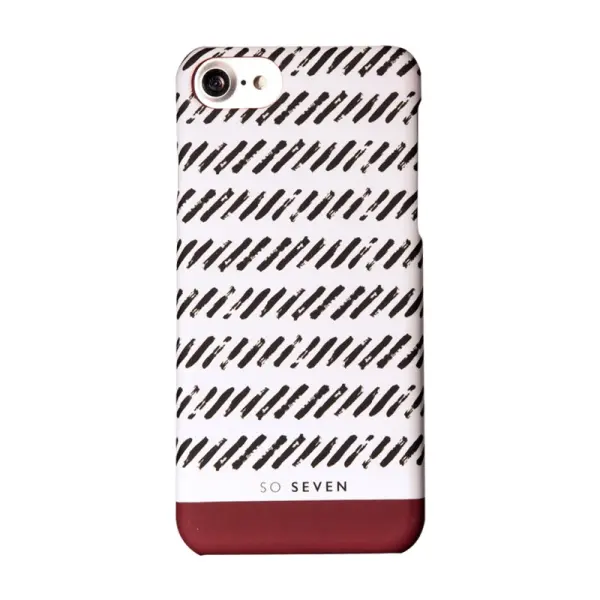 Coque de Protection SO SEVEN Arty + Traits Bordeaux: Apple IPhone 6/6S/7/8