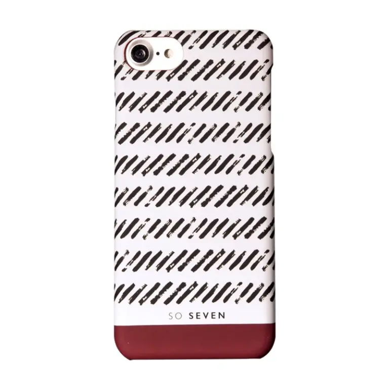 Coque de Protection SO SEVEN Arty + Traits Bordeaux: Apple IPhone 6/6S/7/8
