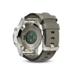 GARMIN FENIX 5S Sapphire - Gold LEATHER Bracelet GREY with White Band – Image 3