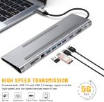 Hub Dock USB-C T'nB 11 en 1 Aluminum