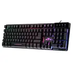 Clavier Gamer Semi Mécanique Rainbow ELYTE - Noir