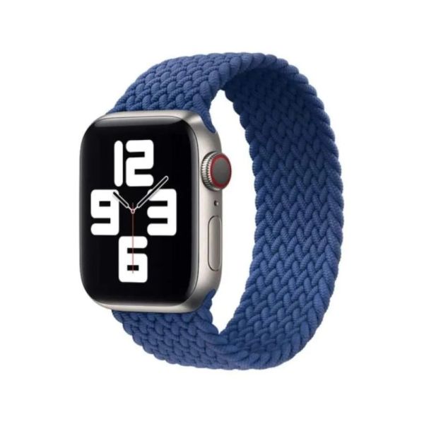 Bracelet Boucle Unique Tressée Pour Apple Watch 38/40 mm- Blue