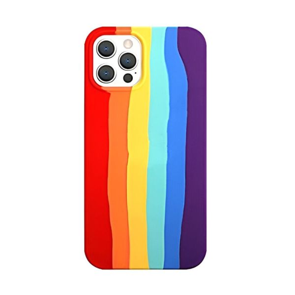 Silicone Case Rainbow pour iPhone 12