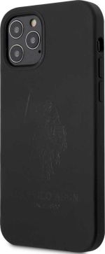 Etui Silicone U.S.POLO ASSN Soft Touch Pour iPhone 12 / 12 Pro - Black