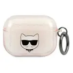 Etui Karl Lagerfeld Pour AirPods 3 - Pink à Paillettes Dorées