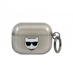 Etui Karl Lagerfeld Pour AirPods 3 - Black à Paillettes Dorées