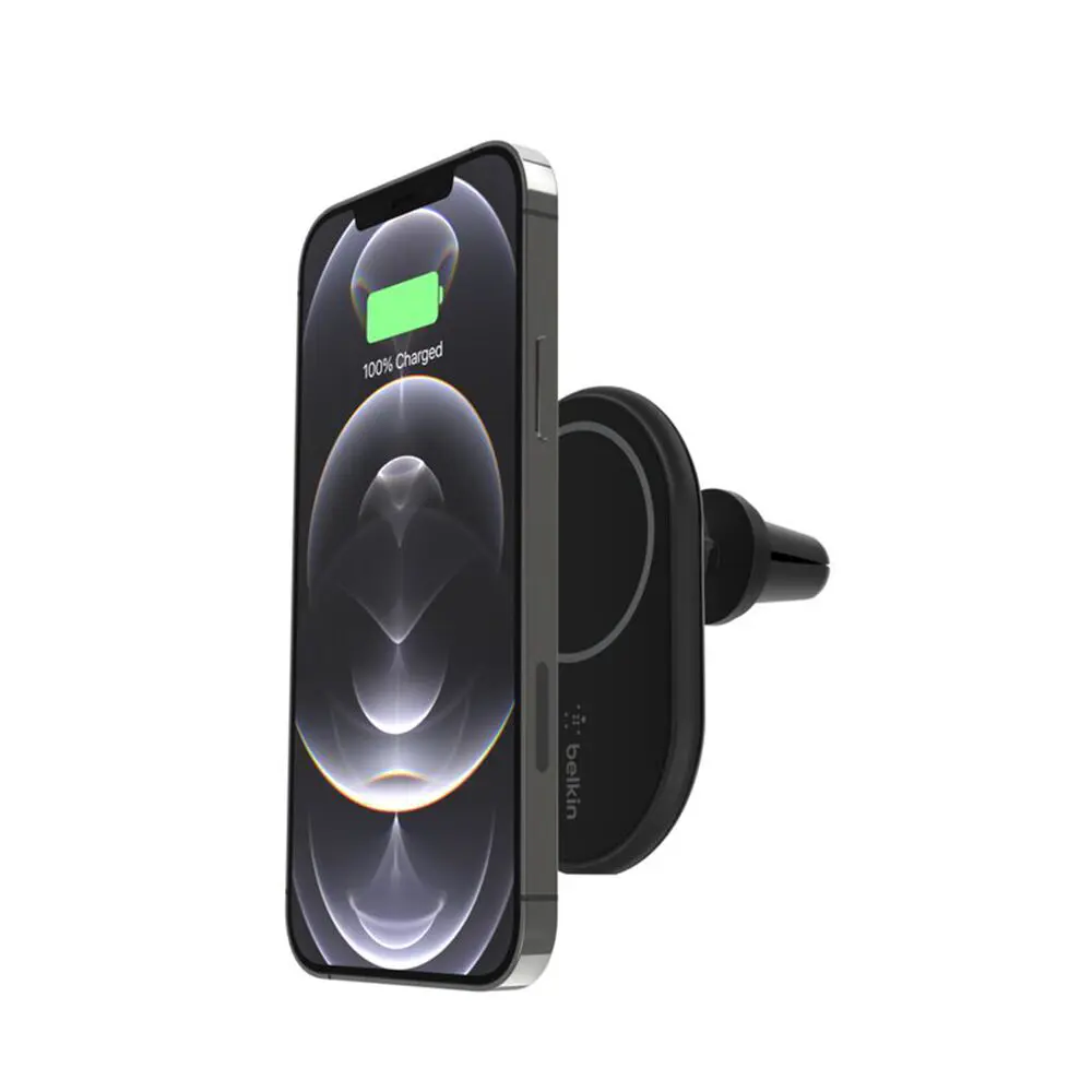Chargeur De Voiture Magnétique Belkin Sans fil 10W - Noir Chargeur De Voiture Magnétique Belkin Sans fil 10W - Noir
