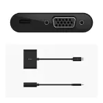 Adaptateur USB-C Vers VGA + Recharge Belkin - Noir – Image 4