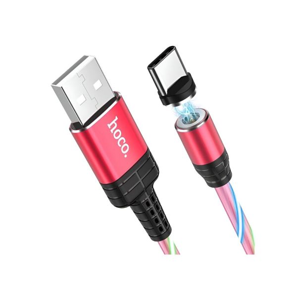 Cable Type-C Avec Connecteur Magnatique Hoco 1M / 2A Red