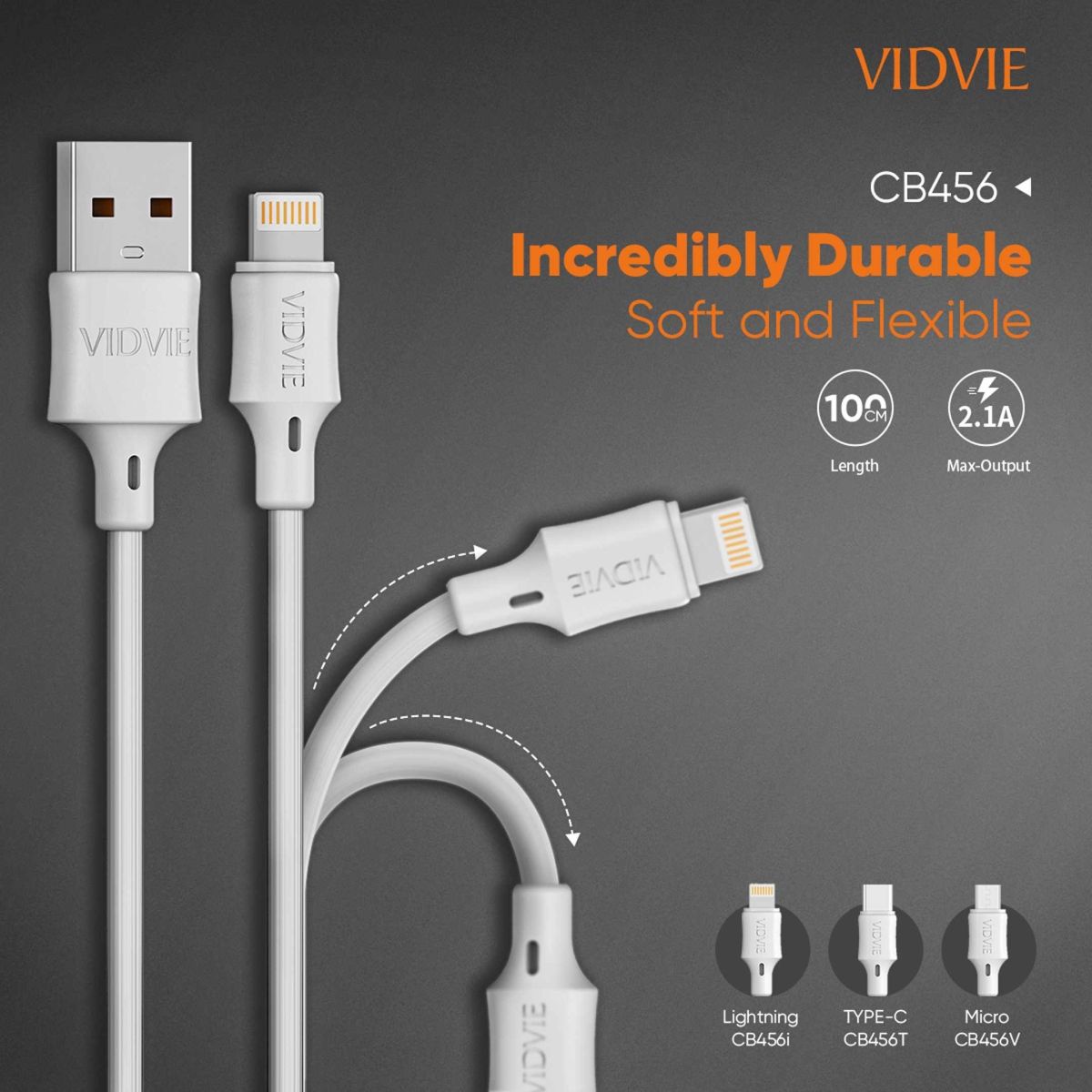 Cable Vidvie Micro-USB 1M / 2.1A
