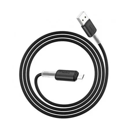 Cable Micro-USB Soft Silicone Hoco 1M / 2.4A Black
