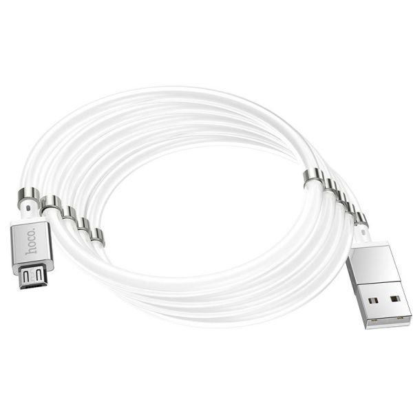 Cable Micro-USB Magnétique Hoco 1M / 2.4A -White