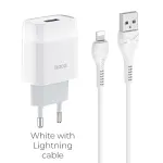 Chargeur Lightning hoco 1M / 2.1A -White