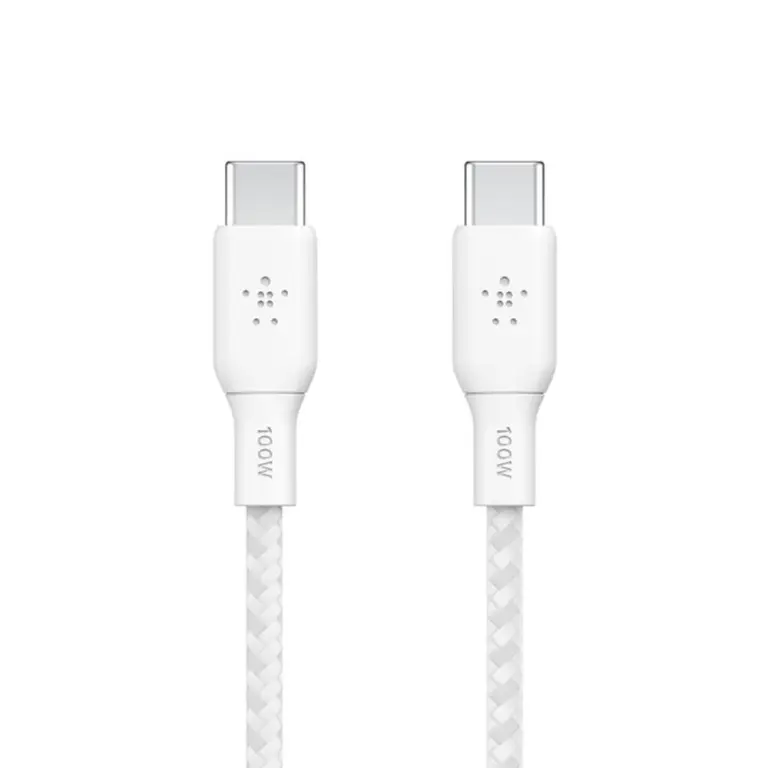 Cable USB-C Vers USB-C Belkin 100W 2M - Blanc