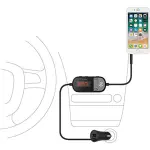 Émetteur TuneCast® 3,5 mm vers FM avec chargeur de voiture - Noir