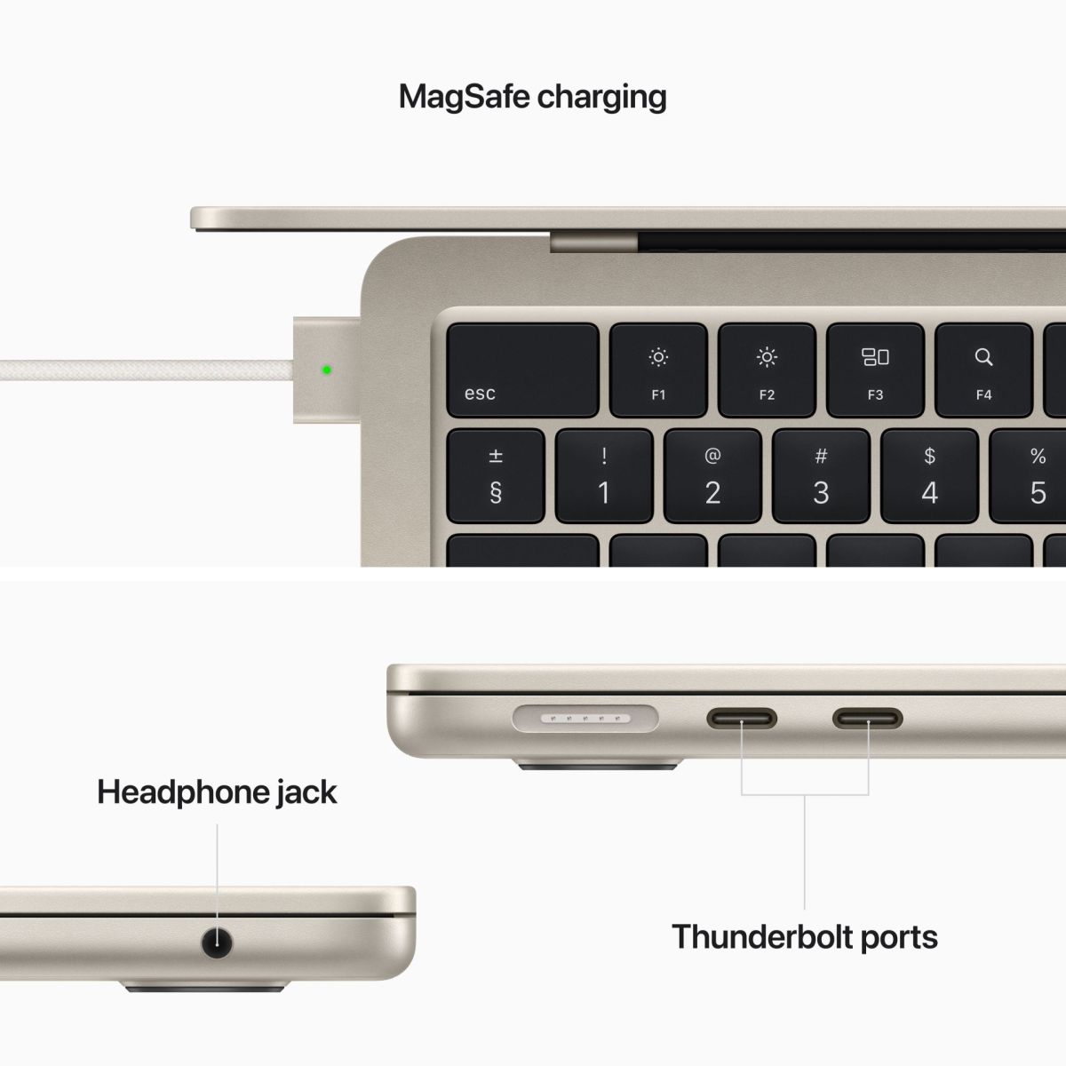 MacBook_Air_13_in_M2_Starlight_PDP_Image_Position-7__WWEN MacBook Air 13" Apple M2 CPU 8C GPU 8C SSD 256Go - Starlight