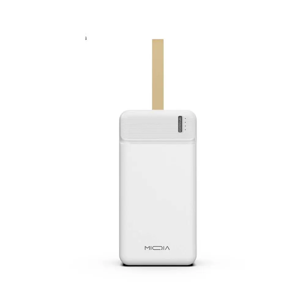Power Bank Miqia 30000 mAh avec câble USB-C - Blanc Power Bank Miqia 30000 mAh avec câble USB-C - Blanc