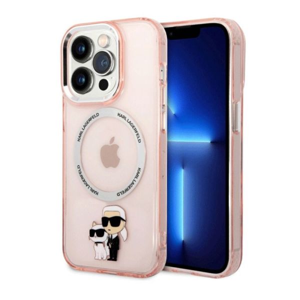 Coque Karl Lagerfeld Pour iPhone 14 Pro Max Compatible MagSafe - Pink