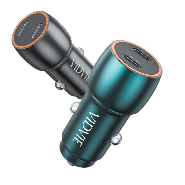 Chargeur Voiture Vidvie Fast Charging 20W + 20W Type-C Vers Lightning