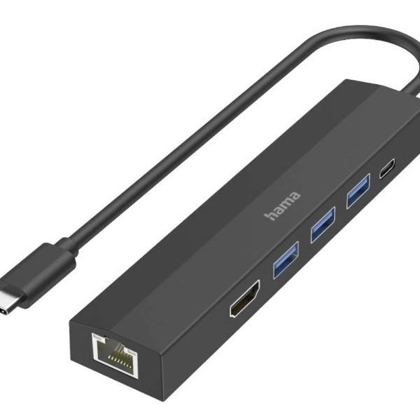 Hub USB-C Hama 6 Ports 3 USB-A / USB-C / HDMI / ETHERNET