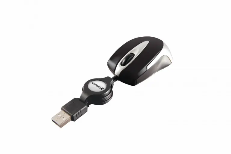 Mini Souris Optique Verbatim USB Avec Cable USB Rétractable