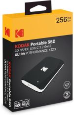 SSD Portable KODAK 256GB USB-C 3.2 Gen2