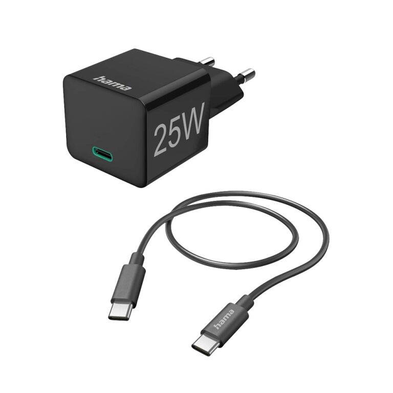 Chargeur Rapide hama Mini avec USB Type-C Power Delivery (PD) 25W