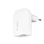 Chargeur Rapide Secteur Belkin Double Port USB-C / USB 37W - Blanc