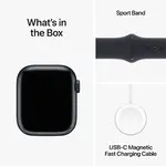 Apple Watch S9 GPS 41mm Midnight Alum Case with Midnight Sport Band – Image 6