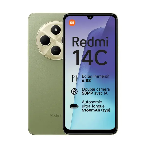 Smartphone Redmi 14C 128Go + 6Go Green