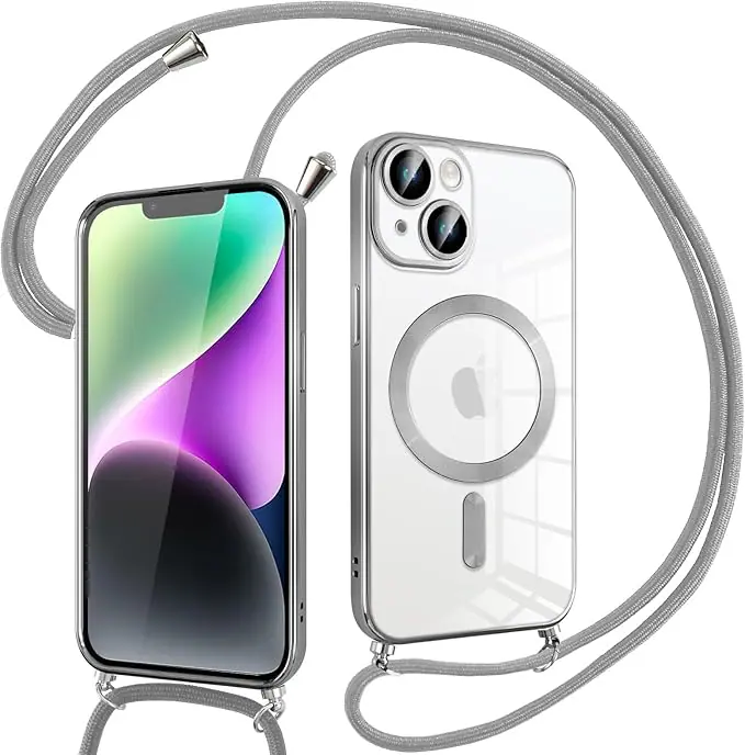 coque avec magsage pour iphone 15 gris