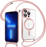 coque avec magsafe pour iphone 15 pro max rose