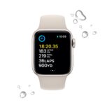 Apple Watch SE GPS Boîtier alu Starlight 40mm Bracelet Sport Stralight