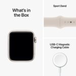 Apple Watch SE GPS Boîtier alu Starlight 40mm Bracelet Sport Stralight