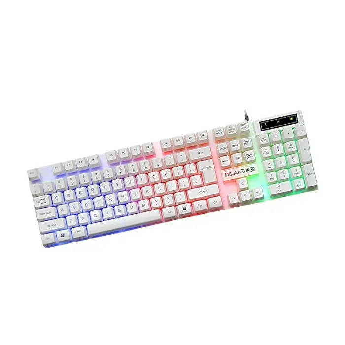 Clavier Semi Mécanique QWERTY - Blanc Clavier Semi Mécanique QWERTY - Blanc