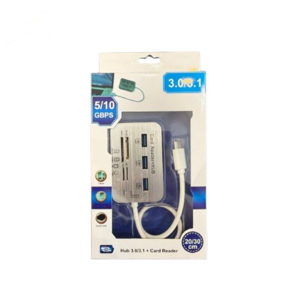 hub 3 ports usb lecteur carte