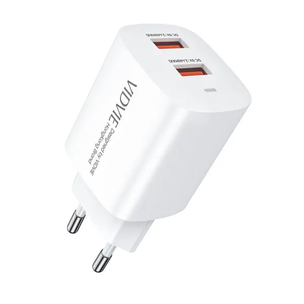 Chargeur VIDVIE 2*Ports USB + Cable Micro-USB 2.4A