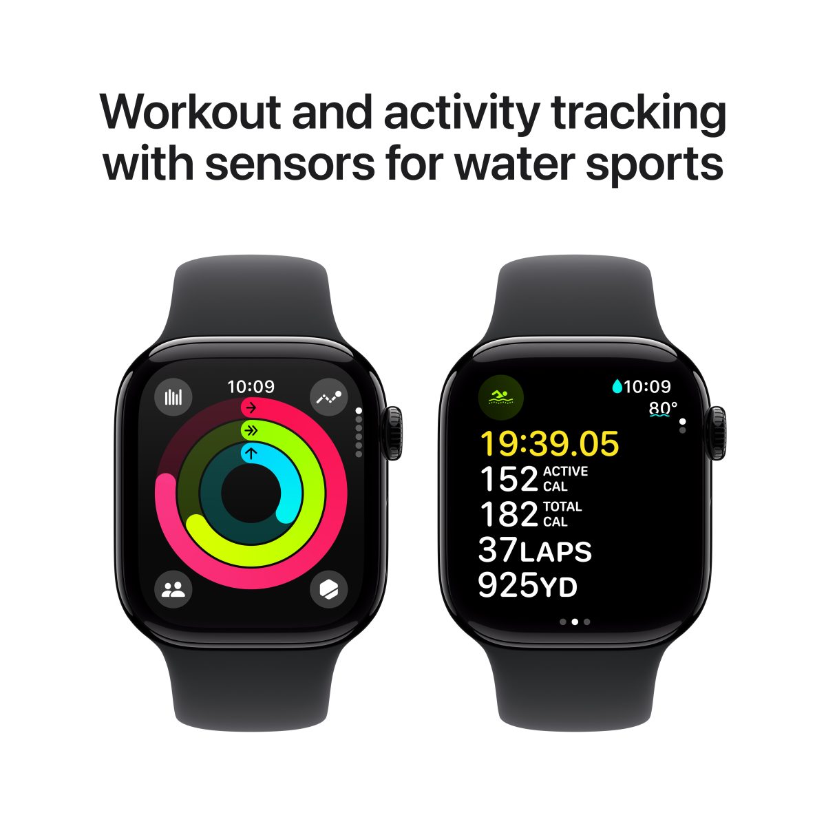 Apple_Watch_Series_10_42mm_GPS_Jet_Black_Aluminum_Sport_Band_Black_PDP_Image_Position_4__WWEN Apple Watch S10 GPS 42mm Jet Black Al Case With Black Sport Band M/L